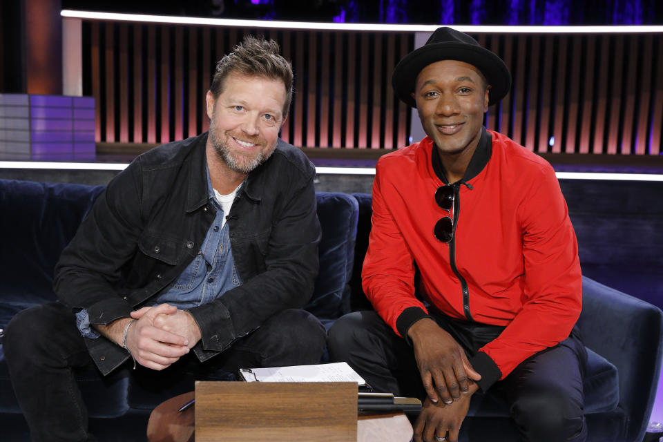 David Leitch, director of 'Fast & Furious Presents: Hobbs & Shaw,' and Aloe Blacc on 'Songland.' (Photo: Trae Patton/NBC/NBCU Photo Bank)