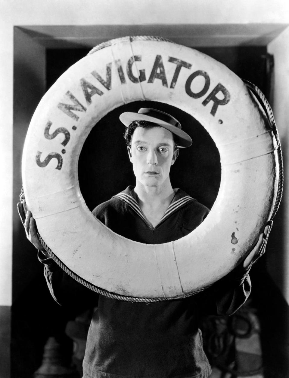 Buster Keaton stars in "The Navigator," which was directed by Keaton and Donald Crisp. The film will be screened at the Jane Pickens Theatre on Feb. 10, 2024, with live musical accompaniment by composer Jeff Rapsis.