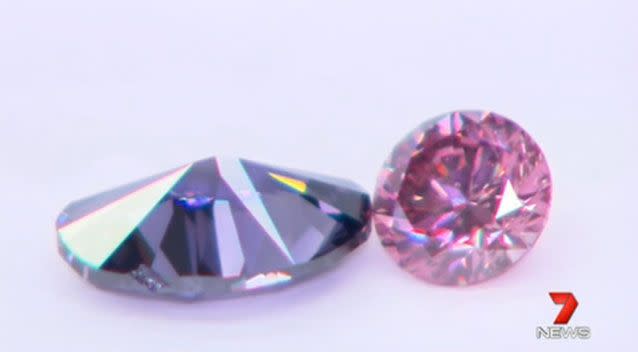 Argyle Mine is known for its pink diamonds - but not violet stones. Photo: 7 News