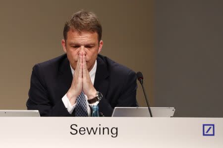 Deutsche Bank retail bank head Christian Sewing attends the bank's annual general meeting in Frankfurt, Germany, May 19, 2016. REUTERS/Kai Pfaffenbach/Files