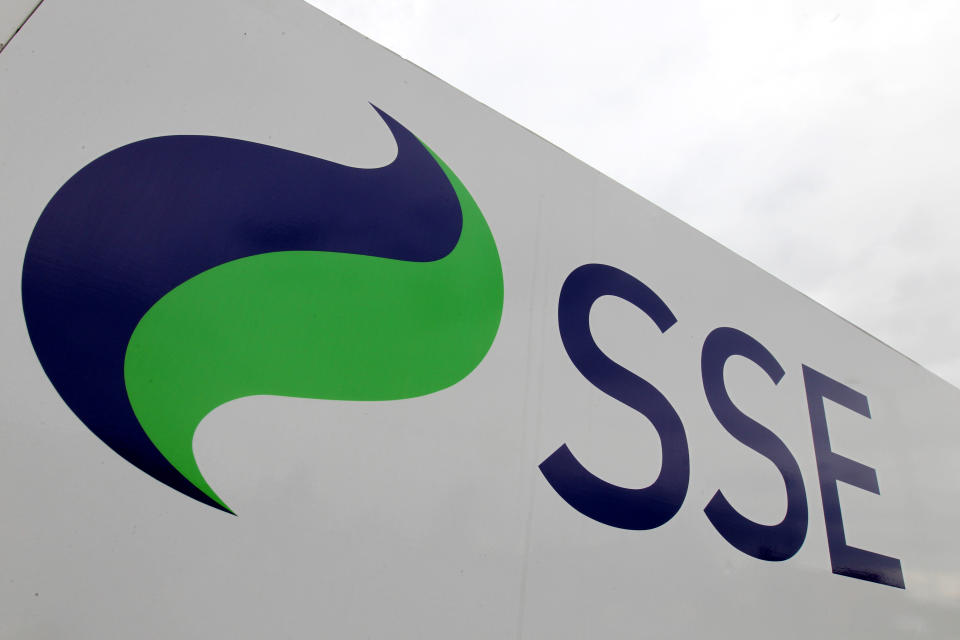 File photo dated 21/7/2011 of a sign for SSE. The energy giant is in discussions with Ovo Group over the possible sale of its struggling energy services business.