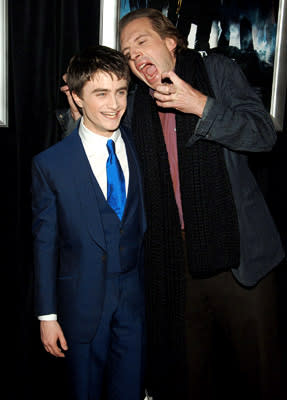 Daniel Radcliffe and Ralph Fiennes at the NY premiere of Warner Bros. Pictures' Harry Potter and the Goblet of Fire