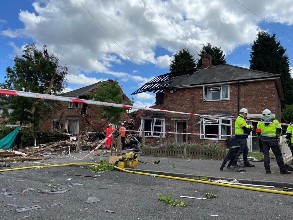 Emergency services at the scene in Dulwich Road (Richard Vernalls/PA) (PA Wire)