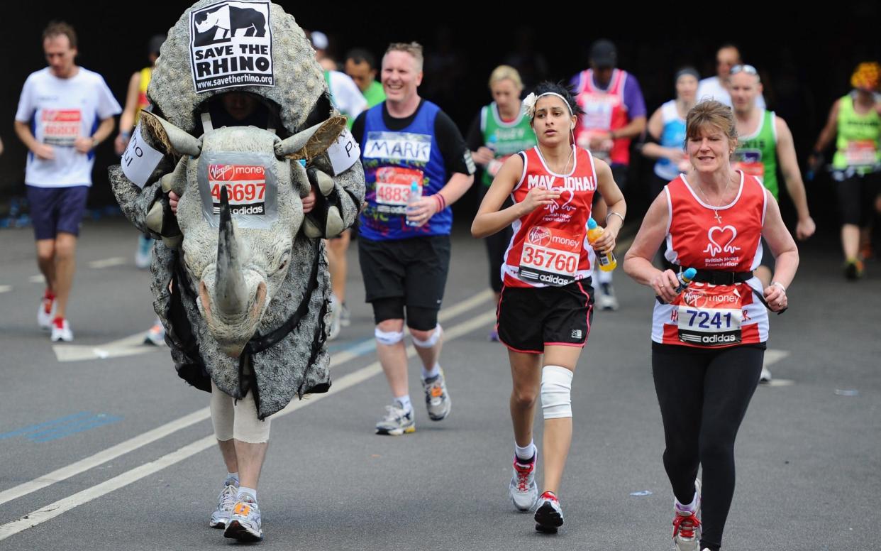 London Marathon runners have been warned about wearing bulky costumes during the race - Getty Images Europe