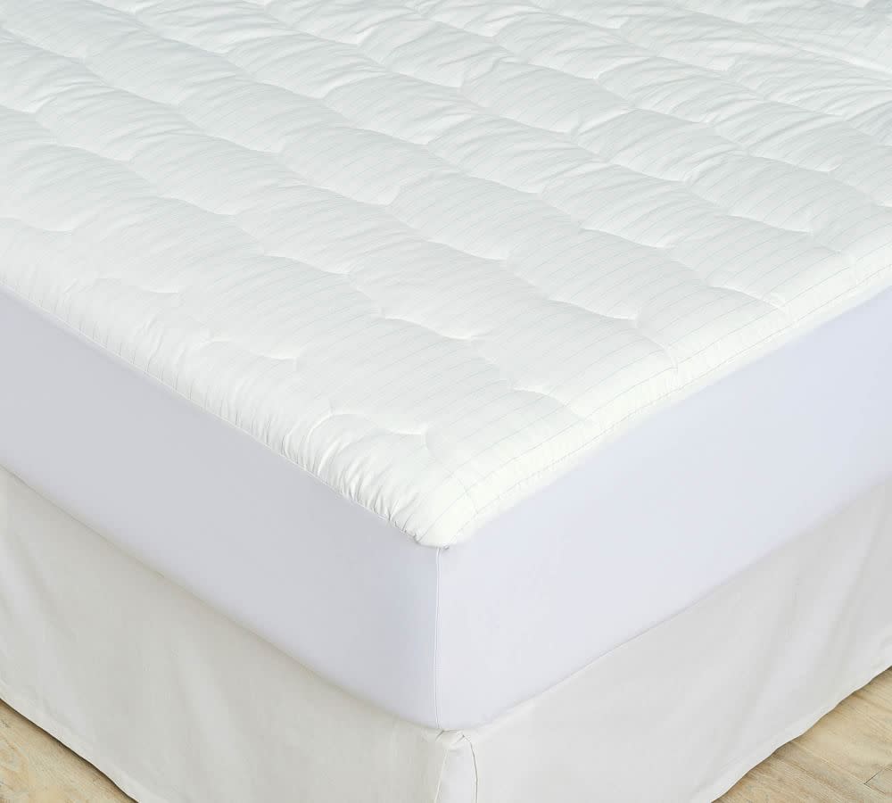 <p><a href="https://go.redirectingat.com?id=74968X1596630&url=https%3A%2F%2Fwww.potterybarn.com%2Fproducts%2Fhydrocool-mattress-pad-printed&sref=https%3A%2F%2Fwww.housebeautiful.com%2Fshopping%2Fg44693102%2Fbest-cooling-mattress-toppers%2F" rel="nofollow noopener" target="_blank" data-ylk="slk:Shop Now;elm:context_link;itc:0;sec:content-canvas" class="link rapid-noclick-resp">Shop Now</a></p><p>Hydrocool Mattress Pad</p><p>$179.00</p><p>potterybarn.com</p><span class="copyright">Pottery Barn</span>