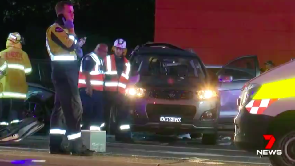 The family’s Holden Captiva following the crash. Source: 7News