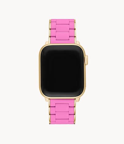 Michele-Breast-Cancer-Apple-Watch-Strap-ink-and-gold