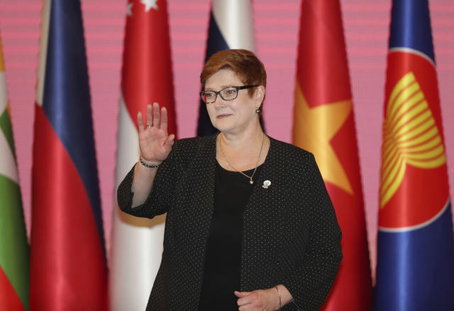 On the same team: Australian foreign minister Marise Payne - India