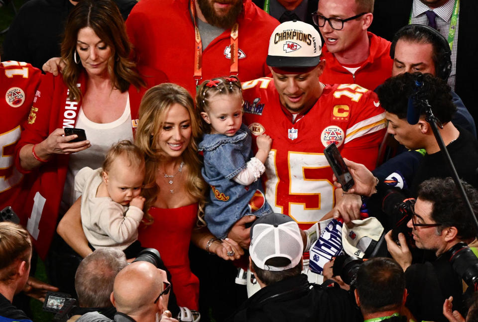 Patrick Mahomes Family (Patrick T. Fallon / AFP via Getty Images)