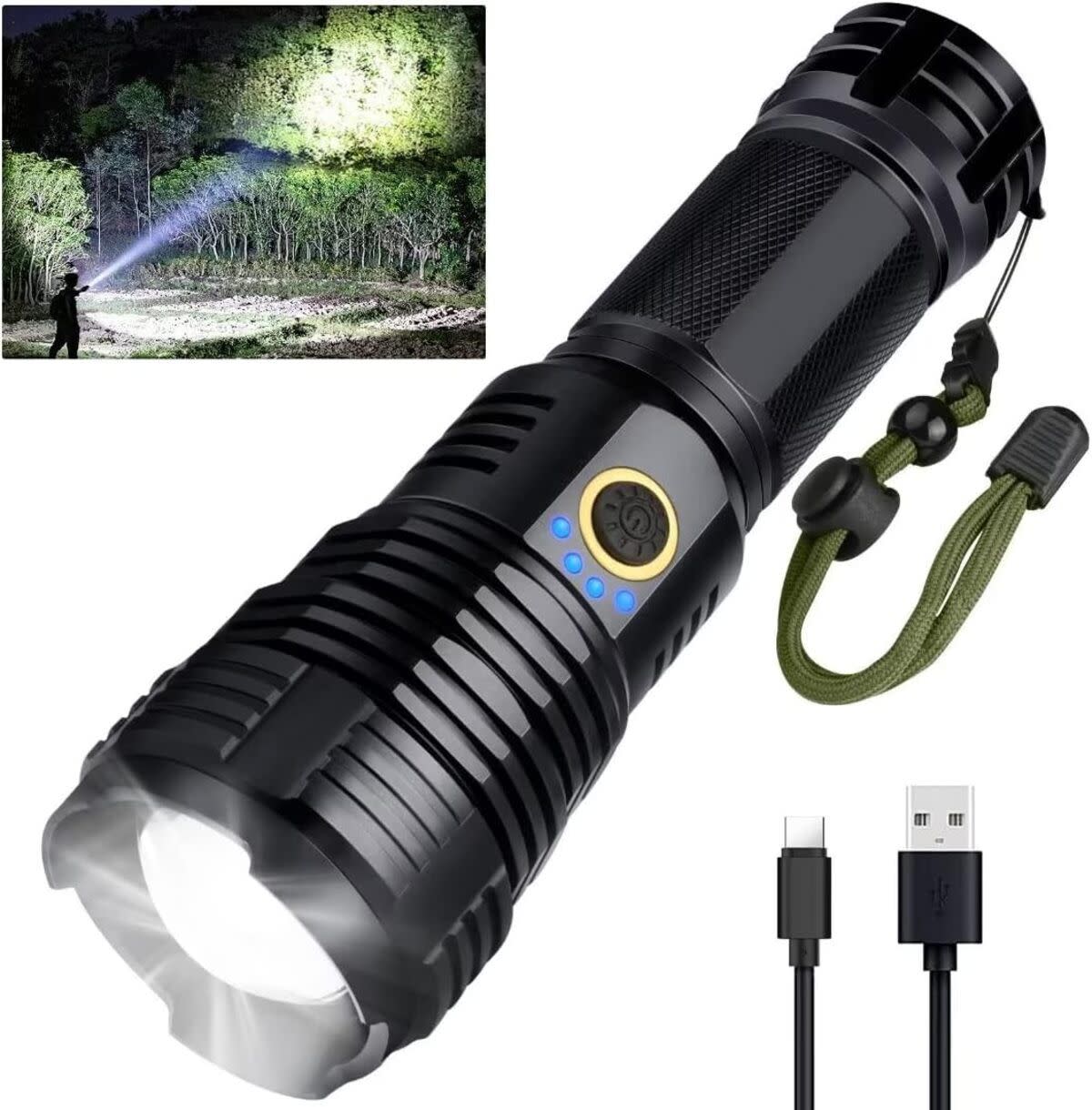 BengMxj Rechargeable LED Flashlight