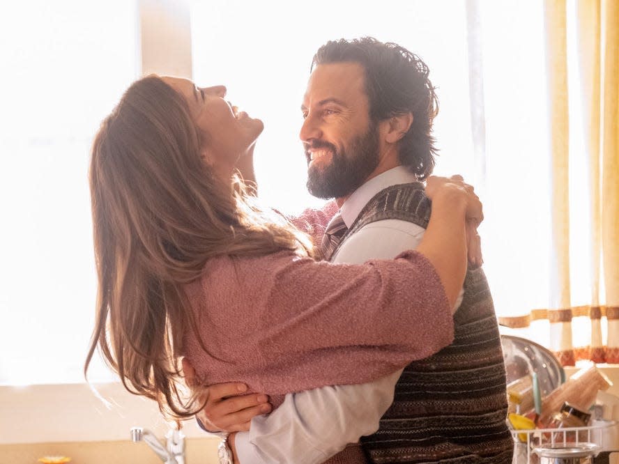 Mandy Moore and Milo Ventimiglia on "This Is Us."