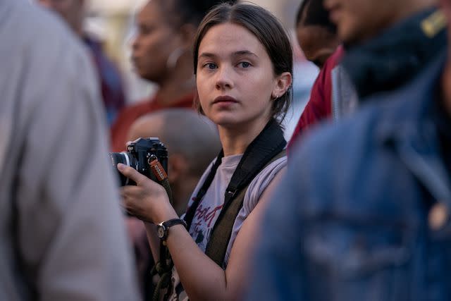 <p>Murray Close/A24</p> Cailee Spaeny in 'Civil War'