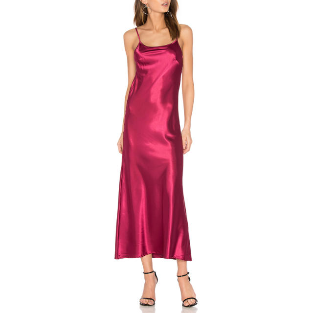 Satin Mini Bridesmaid Dress Moonshine