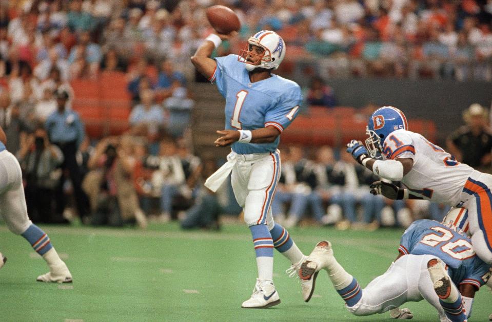 QB Warren Moon played for the Houston Oilers from 1984 to 1993.