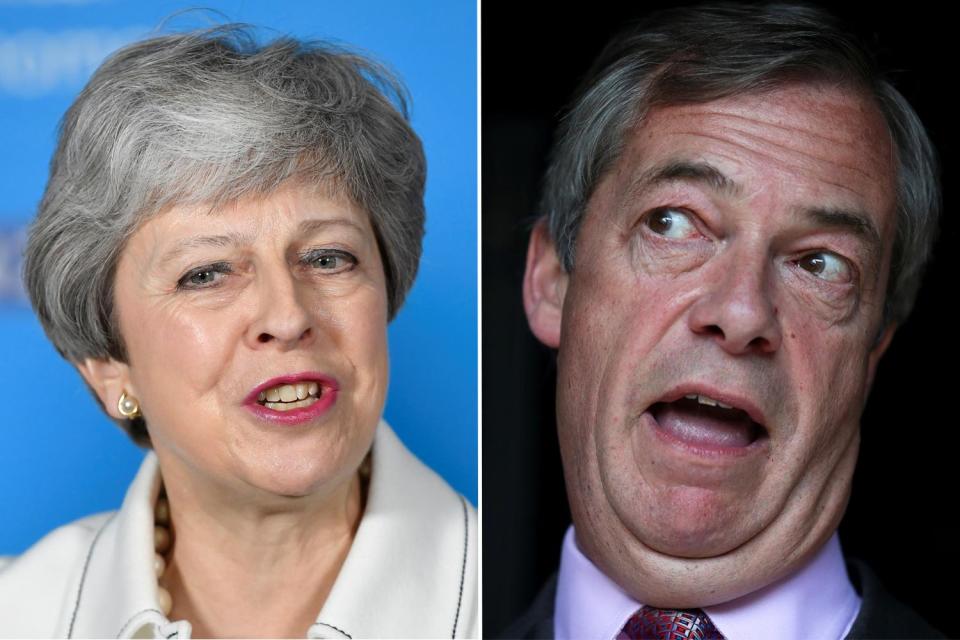 Theresa May says Nigel Farage 'isn't constructive and couldn't deliver Brexit'