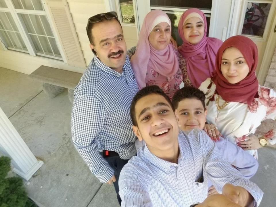 Salsabel poses with her family. (Photo: Mohammad Fares)
