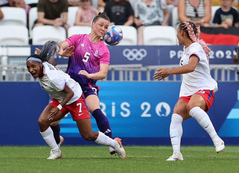 The U.S. and Germany are facing off in the Olympics for the third time ever.