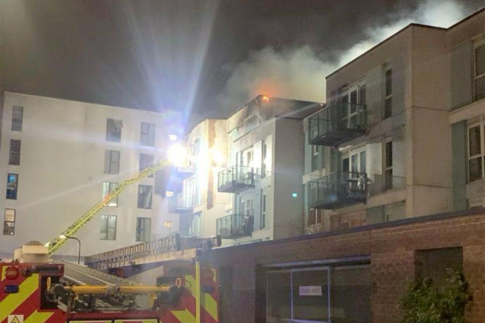 Hundreds of residents were evacuated, with some recounting the “frightening” moment they were told the leave - which reminded some of the Grenfell Tower fire (@LondonFire/Twitter)