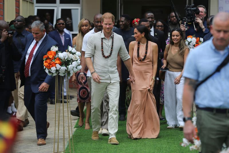 Britain's Prince Harry and Meghan visit Nigeria