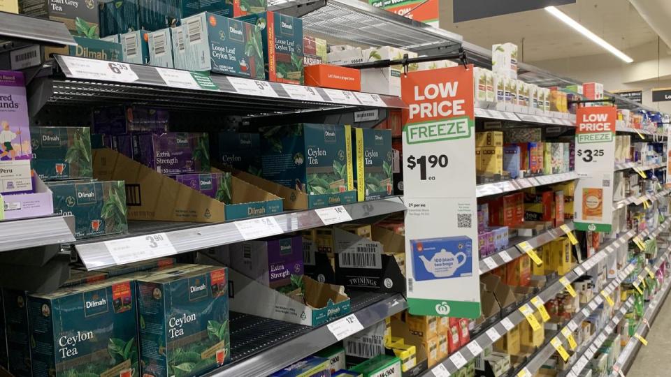 BRISBANE, AUSTRALIA - NewsWire Photos JANUARY 9, 2023: The cost-of-living pressures could bite harder in 2023 as popular policies introduced by the nationÃs major supermarket chains come to an end. A stocked shelf at Woolworths. Picture: NCA NewsWire/Tertius Pickard