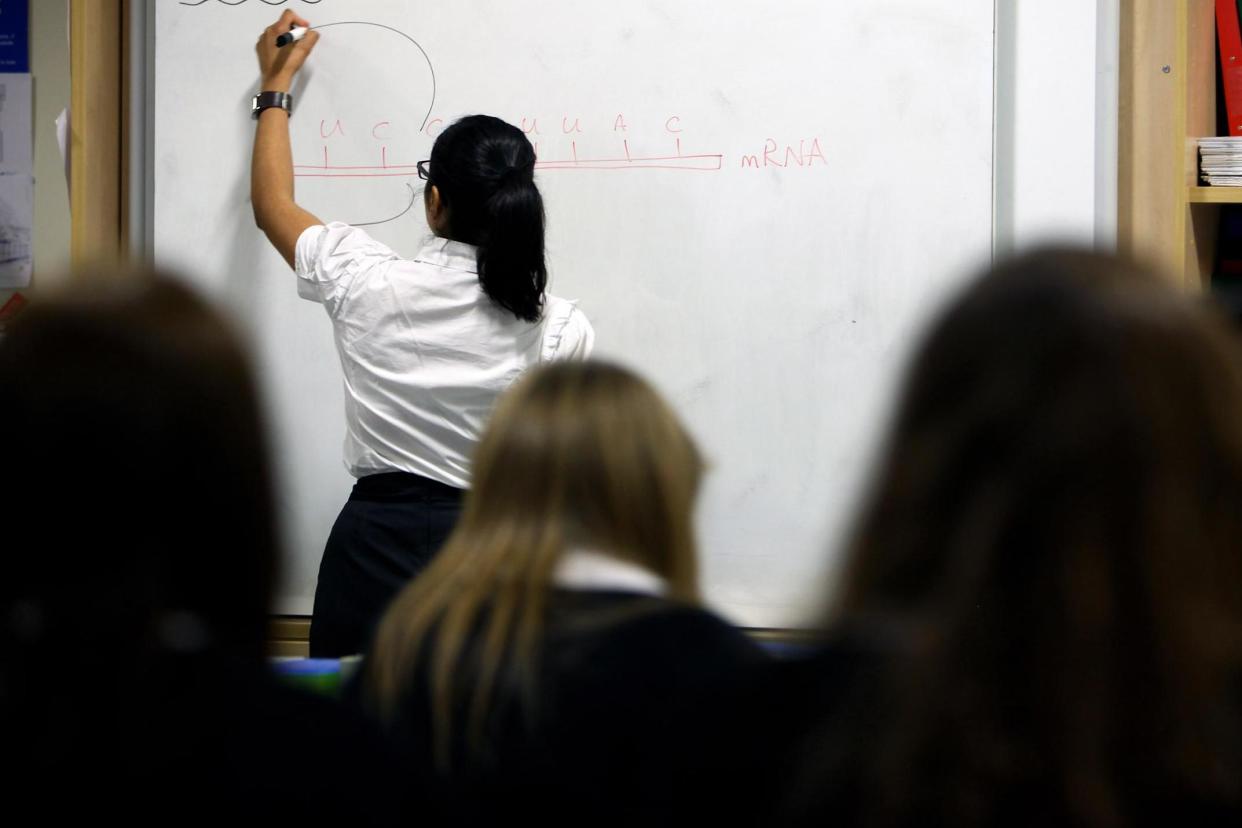 Figures show almost one in 10 secondary schools across England are underperforming: Getty Images
