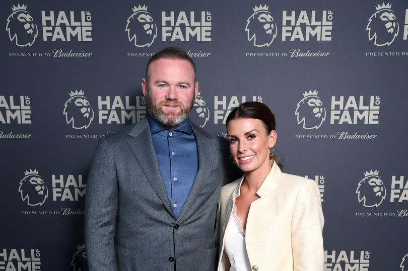 Wayne Rooney and Coleen Rooney attend the Premier League Hall of Fame 2022