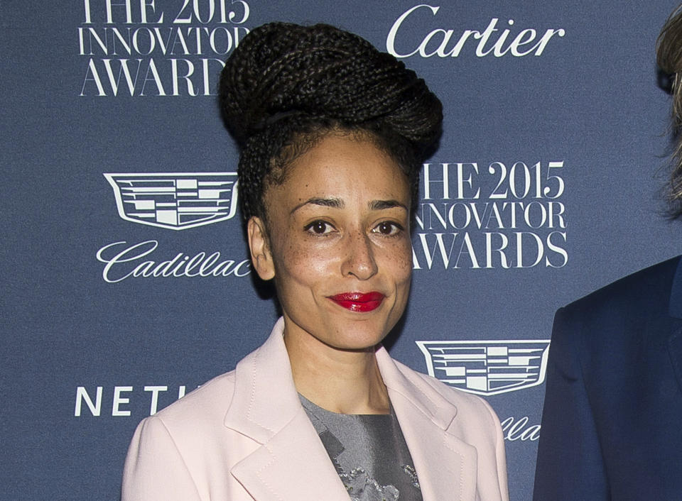 FILE - This Nov. 4, 2015 file photo shows Zadie Smith at the WSJ Magazine Innovator Awards in New York. Smith won the the National Book Critics Circle criticism prize for her essay collection “Feel Free.” (Photo by Charles Sykes/Invision/AP, File)