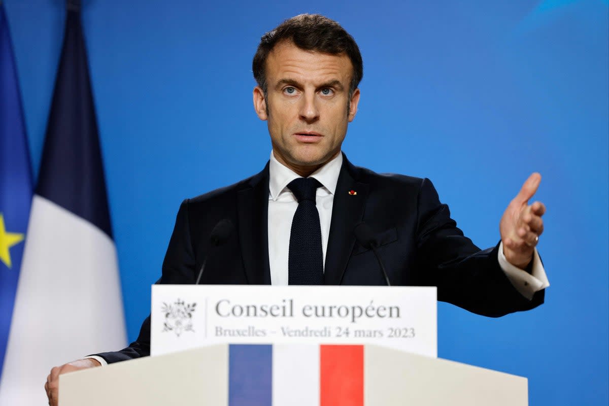 French President Emmanuel Macron   (AFP via Getty Images)