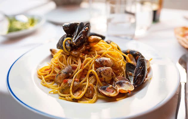 Washington resident Lindsay Hasz found a rare gem in her seafood pasta. Photo: Thinkstock