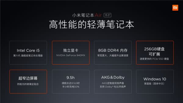 可換硬碟、有獨顯的小米筆記本 Air- 正式發表