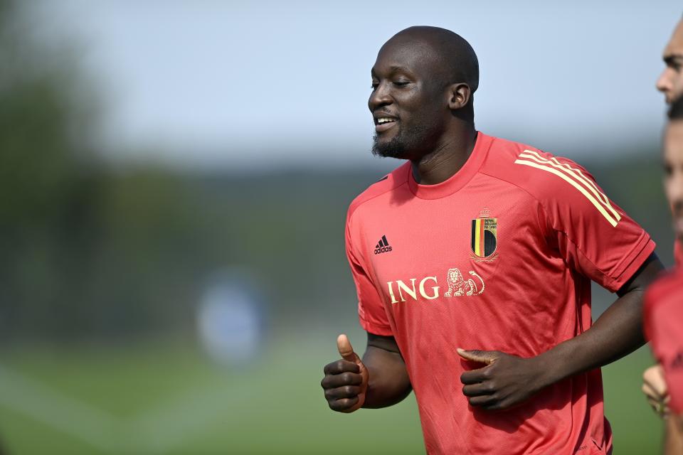 TUBIZE, BELGIUM - JUNE 02 : Lukaku Romelu forward of Belgium pictured during a training session of the Belgian National Football team prior to the UEFA Nations League Group A4 match between Belgium and Netherlands at the Proximus basecamp on June 2, 2022 in Tubize, Belgium, 2/06/2022 ( Photo by Nico Vereecken / Photo News via Getty Images)