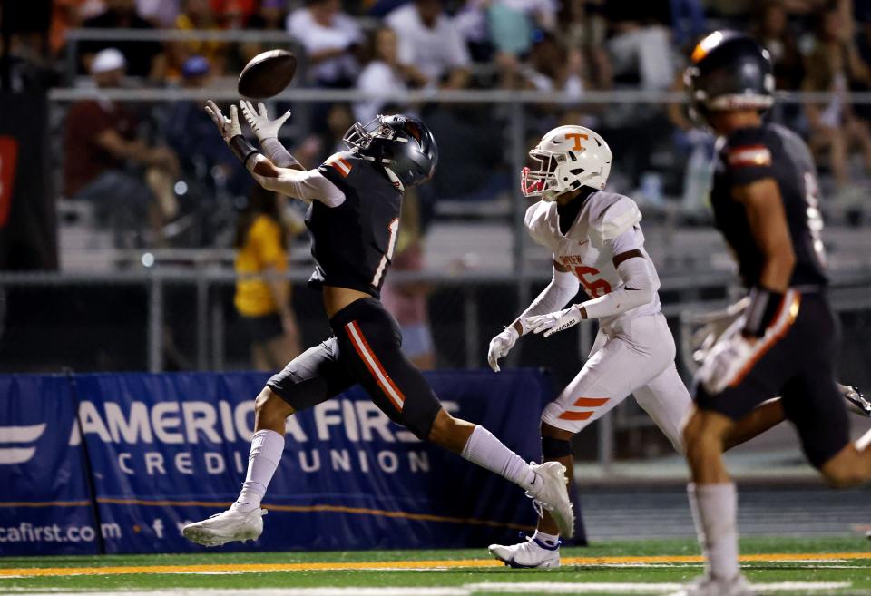 Skyridge and Timpview play at Skyridge in Lehi on Friday, Aug. 11, 2023. Skyridge won 26-14. | Scott G Winterton, Deseret News