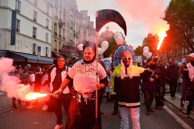 A la manifestation des personnels des urgences, jeudi, à Paris.