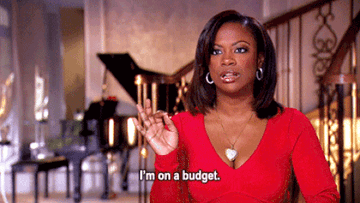 Testimonial from a reality tv show: A woman tells the camera, "I'm on a budget."