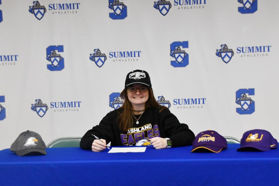 Summit Country Day senior Erin Johnson signed to play golf at Ashland University Feb. 2 during a ceremony in St. Cecilia Hall.