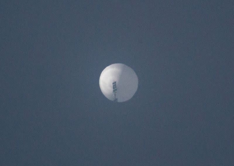 A balloon flies in the sky over Billings