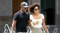 <p>Don Cheadle joins his family for a bite in Toronto on July 27.</p>
