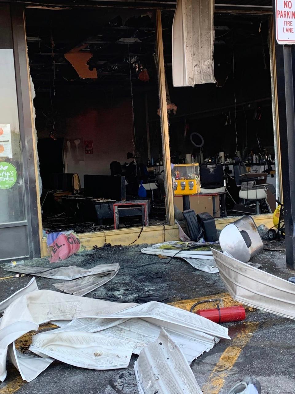 Fire caused by a lithium-ion battery for an e-bike damaged Veloz Cuts in Hillcrest on June 1, 2023
(Photo: Ramapo Police Department)