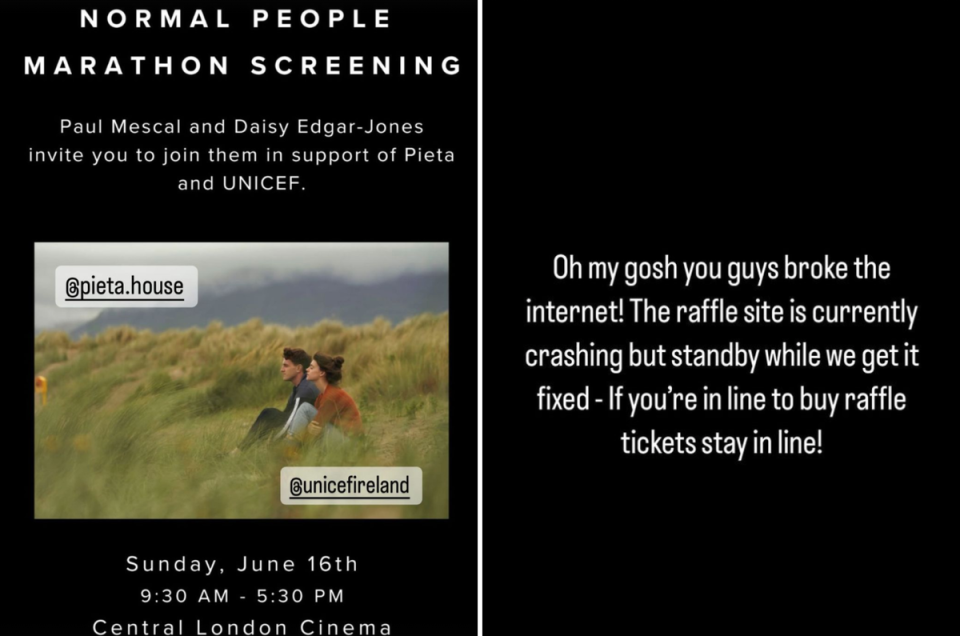 ‘Oh my gosh you guys broke the internet,’ Daisy Edgar-Jones said following the announcement (Daisy Edgar-Jones Instagram screenshot)