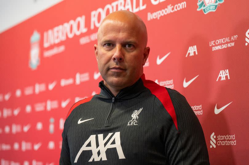 Arne Slot during his Liverpool unveiling.