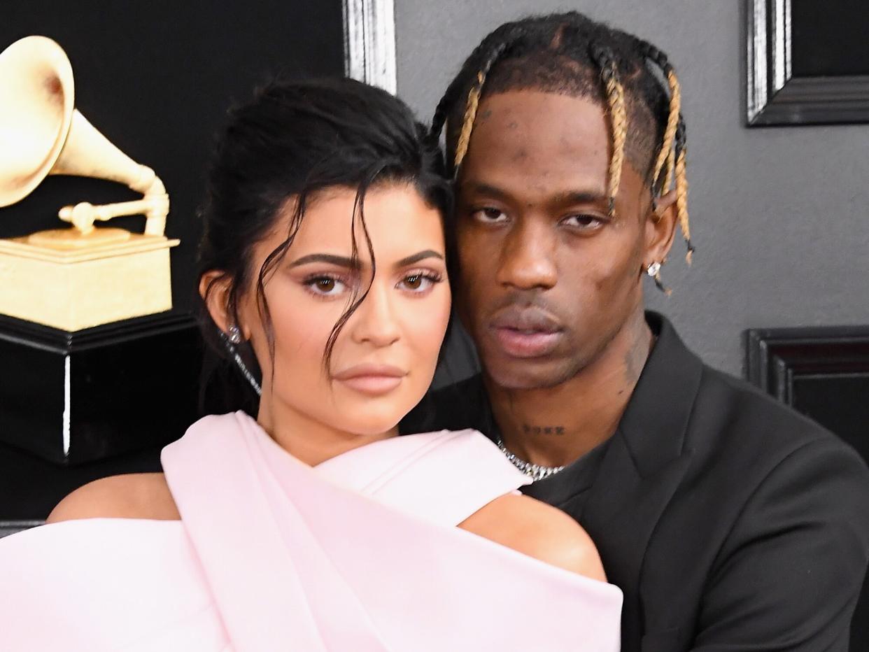 Kylie Jenner and Travis Scott attend the 61st Annual GRAMMY Awards at Staples Center on February 10, 2019 in Los Angeles, California