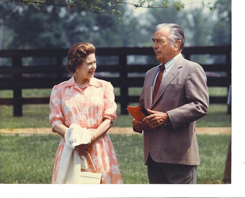 Queen Elizabeth II visited Warner Jones in 1986 on Hermitage Farm in Oldham County.