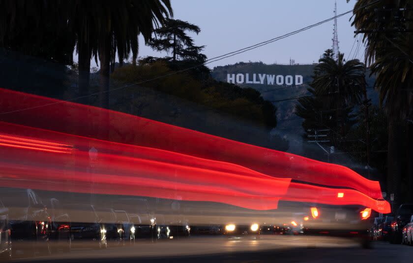 LOS ANGELES, CA - FEBRUARY 19: The Hollywood Sign, as seen from Beachwood Drive, turns 100 this year. Photographed on Sunday, Feb. 19, 2023. (Myung J. Chun / Los Angeles Times)