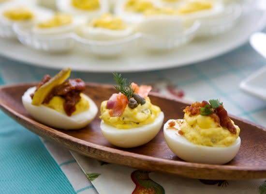 <strong>Get the <a href="http://martieknows.squarespace.com/blog/2011/4/4/easy-affordable-entertaining-make-a-deviled-egg-bar.html" target="_hplink">Deviled Eggs recipe and bar ideas from Martie Knows Parties</a></strong>