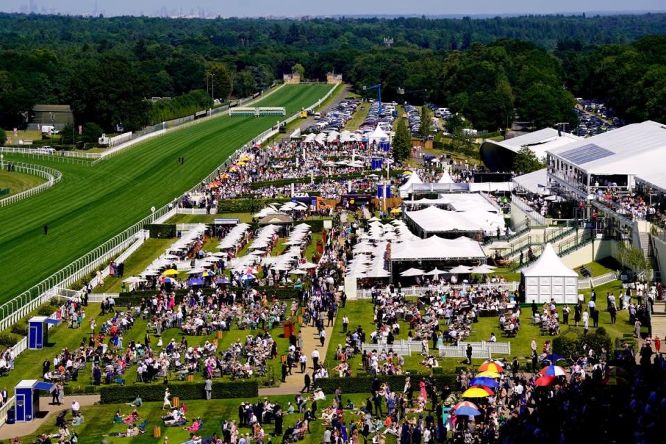 A view looking down the course from the grandstand (Adam Davy/PA) (PA Wire)
