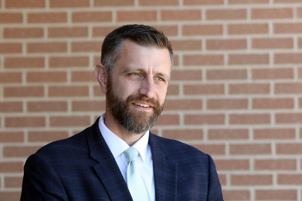 Adam Bosch, CEO of Hudson Valley Pattern for Progress, outside the Dutchess BOCES conference center after giving a presentation May 7, 2024 in Poughkeepsie.