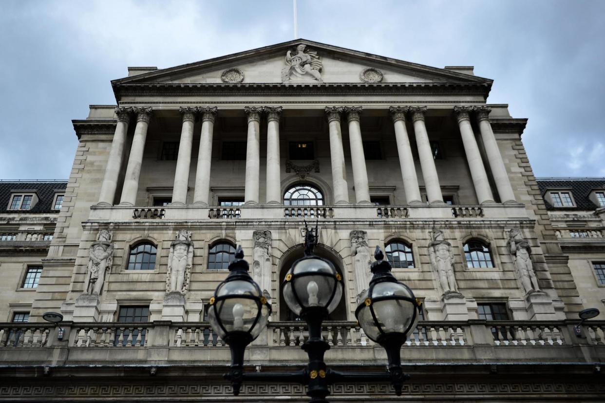 The Bank of England in the City of London. (AFP/Getty Images)