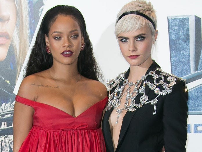 rihanna cara valerian premiere 