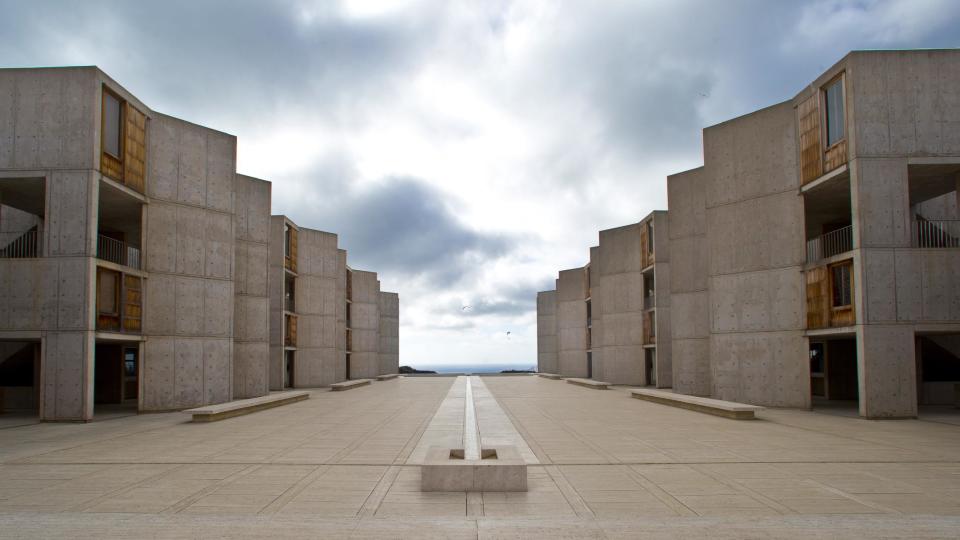 This Oct. 3, 2013 photo shows The Salk Institute, designed by world renowned architect Louis I. Kahn, above the Pacific Ocean and adjacent the glider port and the University of California San Diego in San Diego. The nation’s eighth-largest city has matured from its “Fast Times at Ridgemont High” surf days. Today it boasts a burgeoning international art scene, thriving farm-to-table food movement, and a booming bio-tech industry. (AP Photo/Lenny Ignelzi)