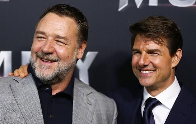 Tom praised co-star Russell Crowe. Source: Getty